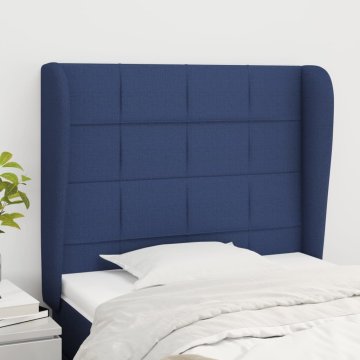 Vidaxl vidaXL Vzglavnik s krilci moder 93x23x118/128 cm blago