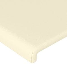 Vidaxl Vzglavje z ušesi krem 183x23x78/88 cm umetno usnje