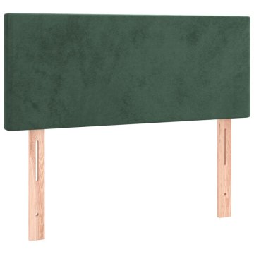 Vidaxl Posteljno vzglavje temno zeleno 90x5x78/88 cm žamet