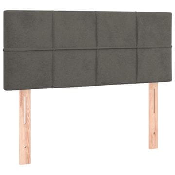 Vidaxl Posteljno vzglavje temno sivo 80x5x78/88 cm žamet