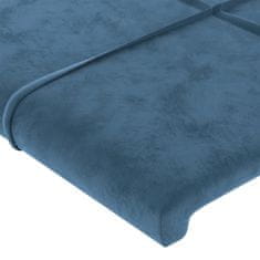 Vidaxl Vzglavje z ušesi temno modro 93x16x78/88 cm žamet