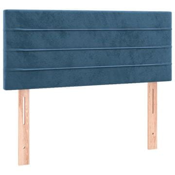 Vidaxl Posteljno vzglavje temno modro 90x5x78/88 cm žamet