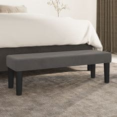 Vidaxl vidaXL Klop temno siva 100x30x30 cm oblazinjena z žametom