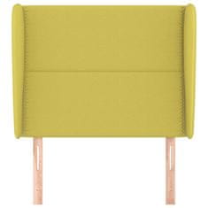 Vidaxl Vzglavje z ušesi zelen 93x23x118/128 cm blago