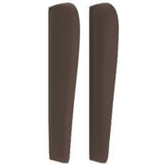 Vidaxl Vzglavje z ušesi rjavo 83x23x118/128 cm umetno usnje