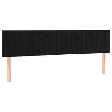 Vidaxl Posteljno vzglavje črna 160x5x78/88 cm žamet