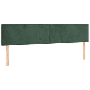 Vidaxl Posteljno vzglavje temno zelena 180x5x78/88 cm žametna