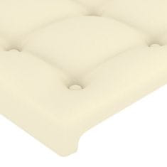 Vidaxl Vzglavje z ušesi krem 103x16x118/128 cm umetno usnje