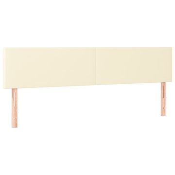 Vidaxl Posteljno vzglavje krem 200x5x78/88 cm umetno usnje