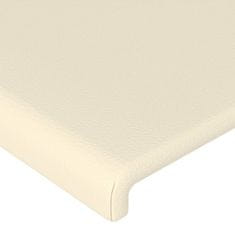 Vidaxl Posteljno vzglavje 2 kosa krem 100x5x78/88 cm umetno usnje