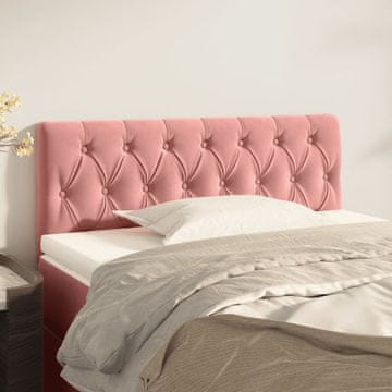 Vidaxl vidaXL Vzglavje za posteljo roza 100x7x78/88 cm žamet