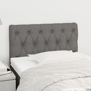 Vidaxl vidaXL Vzglavje postelje temno sivo 80x7x78/88 cm blago