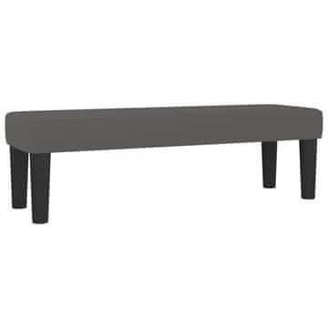 Vidaxl Klop siv 100x30x30 cm umetno usnje