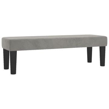 Vidaxl Klop svetlo siv 100x30x30 cm žamet