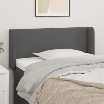 Vidaxl vidaXL Vzglavnik s krilci siv 103x16x78/88 cm umetno usnje