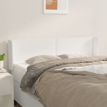 Vidaxl vidaXL Vzglavnik s krilci bel 147x16x78/88 cm umetno usnje