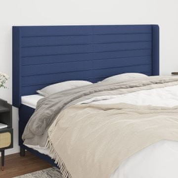 Vidaxl vidaXL Vzglavnik s krilci moder 203x16x118/128 cm blago