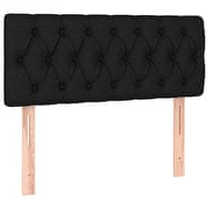 Vidaxl Box spring postelja z vzmetnico črna 100x200 cm blago