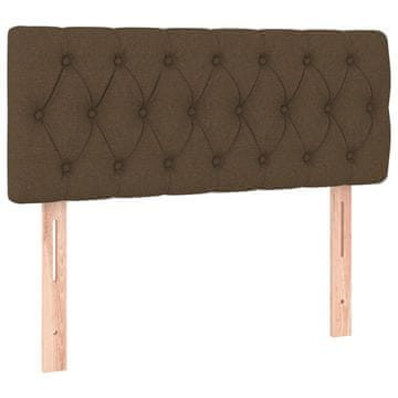 Vidaxl Posteljno vzglavje temno rjav 90x7x78/88 cm blago