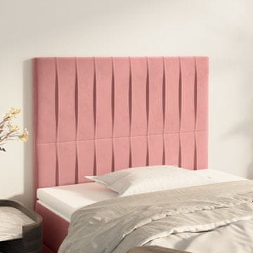Vidaxl vidaXL Vzglavja za posteljo, komplet 2 kosov, roza, 90x5x78/88 cm, žamet