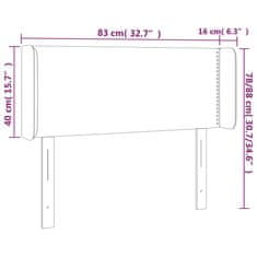 Vidaxl Vzglavje z ušesi krem 83x16x78/88 cm umetno usnje