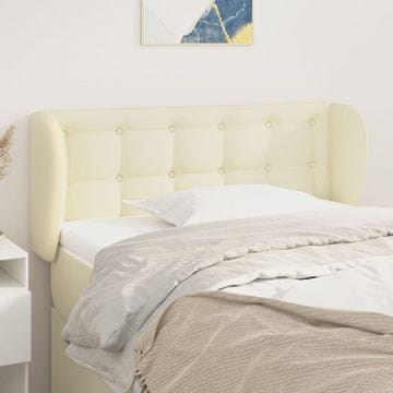 Vidaxl vidaXL Vzglavnik s krilci kremne barve 103x23x78/88 cm umetno usnje
