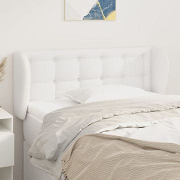 Vidaxl vidaXL Vzglavnik s krilci bel 83x23x78/88 cm umetno usnje