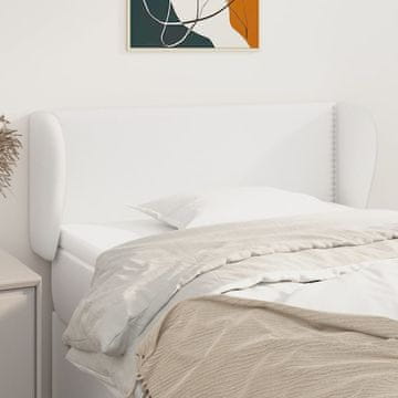 Vidaxl vidaXL Vzglavnik s krilci bel 103x23x78/88 cm umetno usnje