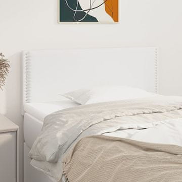 Vidaxl vidaXL Vzglavje postelje belo 100x5x78/88 cm umetno usnje