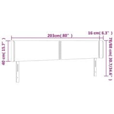 Vidaxl Vzglavje z ušesi krem 203x16x78/88 cm umetno usnje