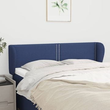 Vidaxl vidaXL Vzglavnik s krilci moder 147x23x78/88 cm blago
