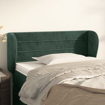 Vidaxl vidaXL Vzglavje s krilci temno zeleno 103x23x78/88 cm žamet