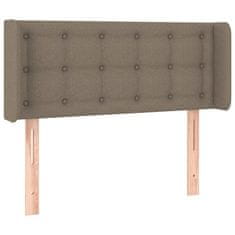 Vidaxl vidaXL Vzglavje postelje s krilci, sivo-rjavo, 93x16x78/88 cm, blago