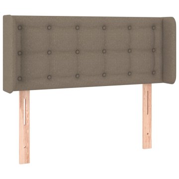 Vidaxl Vzglavje z ušesi taupe 93x16x78/88 cm blago