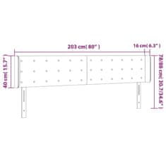 Vidaxl Vzglavje z ušesi krem 203x16x78/88 cm umetno usnje
