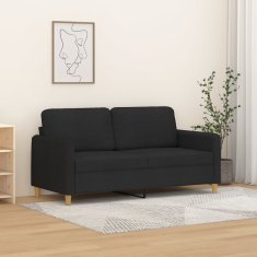 shumee Dvosed črn 140 cm blago