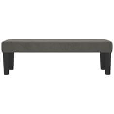 Vidaxl vidaXL Klop temno siva 100x30x30 cm oblazinjena z žametom
