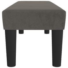 Vidaxl vidaXL Klop temno siva 100x30x30 cm oblazinjena z žametom