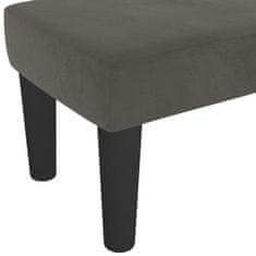 Vidaxl vidaXL Klop temno siva 100x30x30 cm oblazinjena z žametom