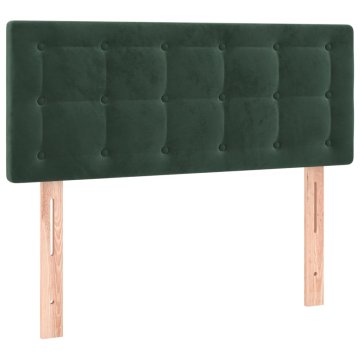 Vidaxl Posteljno vzglavje temno zeleno 100x5x78/88 cm žamet
