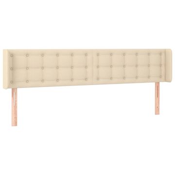 Vidaxl Vzglavje z ušesi krem 163x16x78/88 cm blago