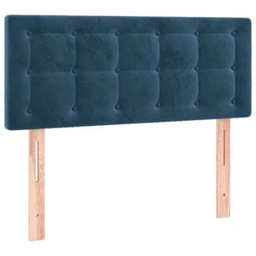 Vidaxl Posteljno vzglavje temno modro 90x5x78/88 cm žamet