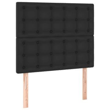 Vidaxl Vzglavje postelje črno 100x5x118/128 cm umetno usnje