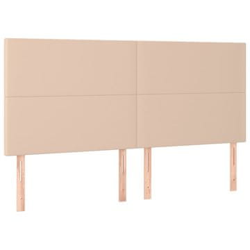 Vidaxl Vzglavje postelje Cappuccino 200x5x118/128 cm umetno usnje