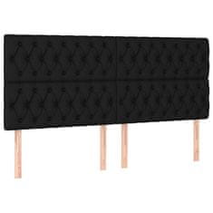 Vidaxl Box spring postelja z vzmetnico črn 200x200 cm blago