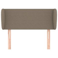Vidaxl vidaXL Vzglavje postelje s krilci, sivo-rjavo, 103x23x78/88 cm, blago