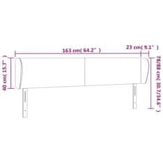 Vidaxl Vzglavje z ušesi rjav 163x23x78/88 cm umetno usnje