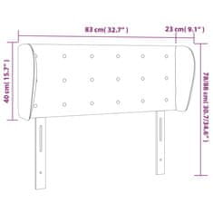 Vidaxl vidaXL Vzglavje postelje s krilci, kremne barve, 83x23x78/88 cm, blago