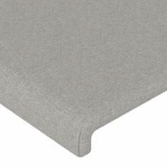 Vidaxl LED posteljno vzglavje svetlo sivo 160x5x78/88 cm blago