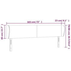 Vidaxl Vzglavje z ušesi krem 183x23x78/88 cm umetno usnje